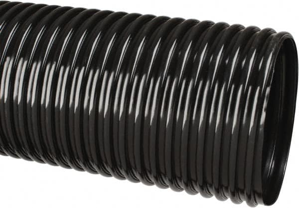 Hi-Tech Duravent - 4" ID, 25' Long, Polyethylene Blower & Duct Hose - Black, 5-3/4" Bend Radius, 3 In/Hg, 5 Max psi, -30 to 160°F, UV Resistant - Americas Tooling