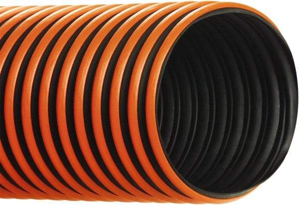 Hi-Tech Duravent - 12" ID, 50' Long, Thermoplastic Rubber Blower & Duct Hose - Black, 15-1/4" Bend Radius, 4 In/Hg, 2 Max psi, -60 to 300°F, Chemical and Abrasion Resistant - Americas Tooling