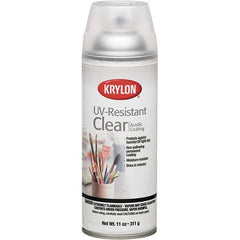 Krylon - Crystal Clear, Flat, Acrylic Coating Spray Paint - 15 to 20 Sq Ft per Can, 16 oz Container - Americas Tooling