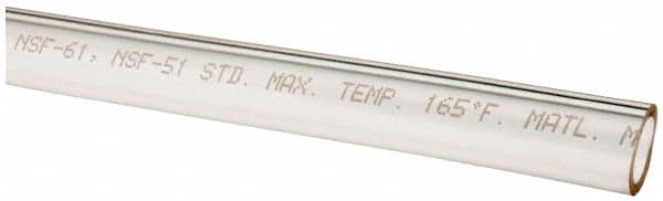 Made in USA - 5/16" ID x 7/16" OD, 1/16" Wall Thickness, Cut to Length (50' Standard Length) Plastic Tube - Clear, 30 Max psi, 63 Hardness - Americas Tooling