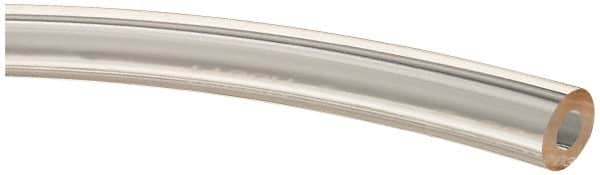 Made in USA - 1/4" ID x 1/2" OD, 1/8" Wall Thickness, Cut to Length (50' Standard Length) Plastic Tube - Clear, 43 Max psi, 40 Hardness - Americas Tooling