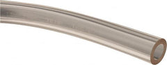 Made in USA - 3/8" ID x 5/8" OD, 1/8" Wall Thickness, Cut to Length (50' Standard Length) Plastic Tube - Clear, 32 Max psi, 40 Hardness - Americas Tooling