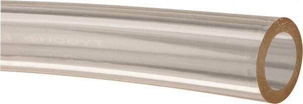 Made in USA - 1/2" ID x 3/4" OD, 1/8" Wall Thickness, Cut to Length (50' Standard Length) Plastic Tube - Clear, 25 Max psi, 40 Hardness - Americas Tooling