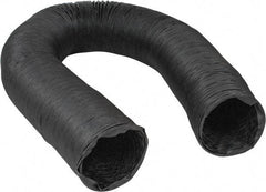 Hi-Tech Duravent - 8" ID, 25' Long, Neoprene Coated Polyester Blower & Duct Hose - Black, 10" Bend Radius, 15 In/Hg, 21 Max psi, -40 to 250°F, Chemical and Abrasion Resistant - Americas Tooling