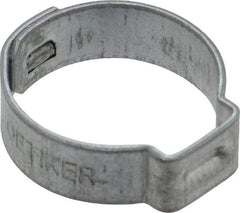 Oetiker - 17 to 19.8mm, Zinc-Plated 1-Ear Clamp - 3/4" Noml Size, 9mm Inner Width, 7mm Wide x 0.75mm Thick, Carbon Steel - Americas Tooling