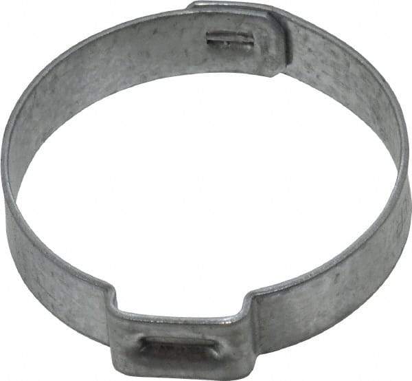 Oetiker - 28.5 to 31.6mm, Zinc-Plated 1-Ear Clamp - 1-1/4" Noml Size, 10mm Inner Width, 7mm Wide x 0.75mm Thick, Carbon Steel - Americas Tooling