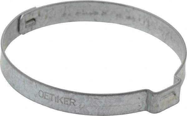 Oetiker - 48.4 to 51.5mm, Zinc-Plated 1-Ear Clamp - 2" Noml Size, 10mm Inner Width, 7mm Wide x 0.75mm Thick, Carbon Steel - Americas Tooling