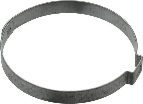 Oetiker - 52.9 to 56mm, Zinc-Plated 1-Ear Clamp - 2-3/16" Noml Size, 10mm Inner Width, 7mm Wide x 0.75mm Thick, Carbon Steel - Americas Tooling