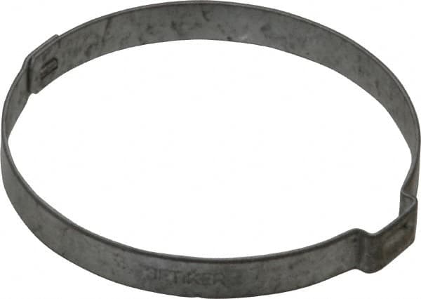 Oetiker - 55.9 to 59mm, Zinc-Plated 1-Ear Clamp - 2-5/16" Noml Size, 10mm Inner Width, 7mm Wide x 0.75mm Thick, Carbon Steel - Americas Tooling