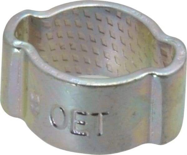 Oetiker - 7 to 9mm, Zinc-Plated 2-Ear Clamp - 5/16" Noml Size, 3.14mm Inner Width, 7mm Wide x 1mm Thick, Carbon Steel - Americas Tooling