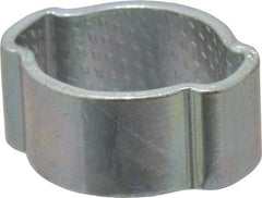 Oetiker - 8.1 to 11mm, Zinc-Plated 2-Ear Clamp - 3/8" Noml Size, 4.55mm Inner Width, 7mm Wide x 1mm Thick, Carbon Steel - Americas Tooling