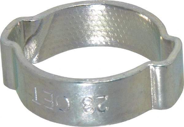 Oetiker - 19 to 23mm, Zinc-Plated 2-Ear Clamp - 7/8" Noml Size, 6.28mm Inner Width, 9mm Wide x 1.5mm Thick, Carbon Steel - Americas Tooling