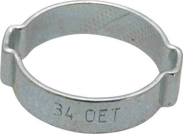 Oetiker - 29.3 to 34mm, Zinc-Plated 2-Ear Clamp - 1-5/16" Noml Size, 7.38mm Inner Width, 10mm Wide x 1.5mm Thick, Carbon Steel - Americas Tooling