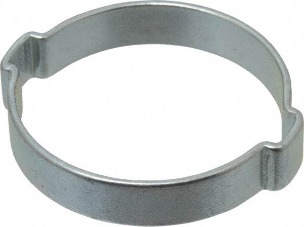 Oetiker - 40.6 to 46mm, Zinc-Plated 2-Ear Clamp - 1-3/4" Noml Size, 8.48mm Inner Width, 10mm Wide x 1.5mm Thick, Carbon Steel - Americas Tooling