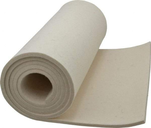 Made in USA - 1/4 Inch Thick x 60 Inch Wide x 12 Inch Long, Pressed Wool Felt Sheet - 4 Lbs/Square Yd., White, 500 psi - Americas Tooling