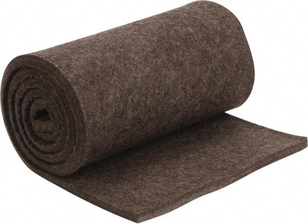 Made in USA - 1/2 Inch Thick x 72 Inch Wide x 12 Inch Long, Pressed Wool Felt Sheet - 4.2 Lbs/Square Yd., Gray, 75 psi - Americas Tooling