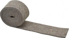 Made in USA - 1/8 Inch Thick x 2 Inch Wide x 5 Ft. Long, Felt Stripping - Gray, Plain Backing - Americas Tooling