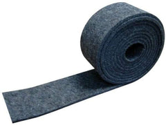 Made in USA - 1/4 Inch Thick x 1 Inch Wide x 5 Ft. Long, Felt Stripping - Gray, Plain Backing - Americas Tooling