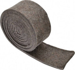 Made in USA - 1/4 Inch Thick x 2 Inch Wide x 5 Ft. Long, Felt Stripping - Gray, Plain Backing - Americas Tooling