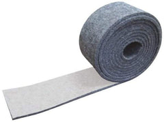 Made in USA - 1/8 Inch Thick x 1-1/2 Inch Wide x 10 Ft. Long, Felt Stripping - Gray, Adhesive Backing - Americas Tooling