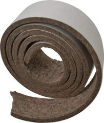 Made in USA - 1/4 Inch Thick x 2 Inch Wide x 5 Ft. Long, Felt Stripping - Gray, Adhesive Backing - Americas Tooling