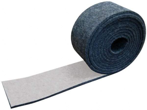 Made in USA - 1/8 Inch Thick x 1-1/2 Inch Wide x 5 Ft. Long, Felt Stripping - Gray, Adhesive Backing - Americas Tooling