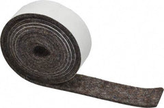 Made in USA - 1/8 Inch Thick x 1 Inch Wide x 5 Ft. Long, Felt Stripping - Gray, Adhesive Backing - Americas Tooling