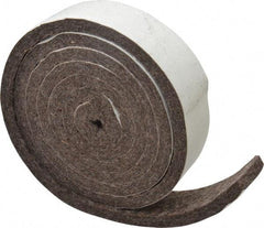 Made in USA - 1/4 Inch Thick x 1 Inch Wide x 5 Ft. Long, Felt Stripping - Gray, Adhesive Backing - Americas Tooling