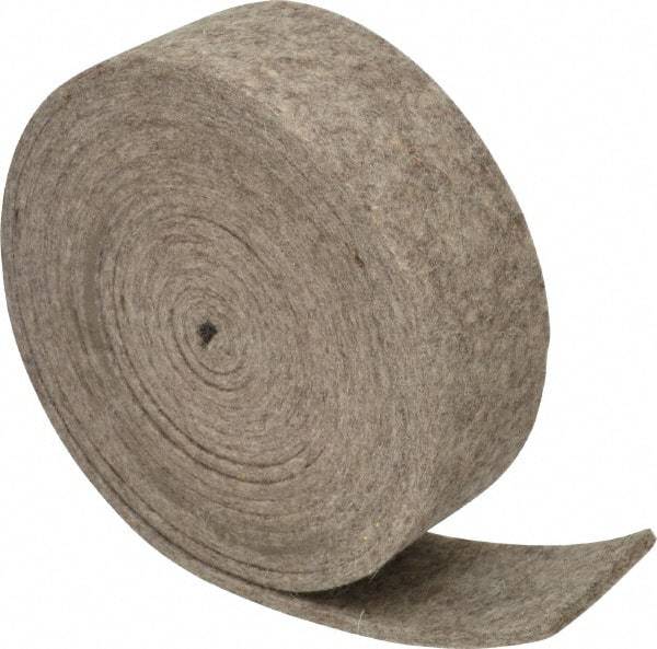 Made in USA - 1/8 Inch Thick x 1-1/2 Inch Wide x 10 Ft. Long, Felt Stripping - Gray, Plain Backing - Americas Tooling