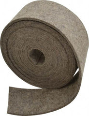 Made in USA - 1/8 Inch Thick x 2 Inch Wide x 10 Ft. Long, Felt Stripping - Gray, Plain Backing - Americas Tooling