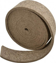 Made in USA - 1/4 Inch Thick x 2 Inch Wide x 10 Ft. Long, Felt Stripping - Gray, Plain Backing - Americas Tooling