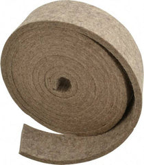 Made in USA - 1/4 Inch Thick x 2 Inch Wide x 10 Ft. Long, Felt Stripping - Gray, Plain Backing - Americas Tooling