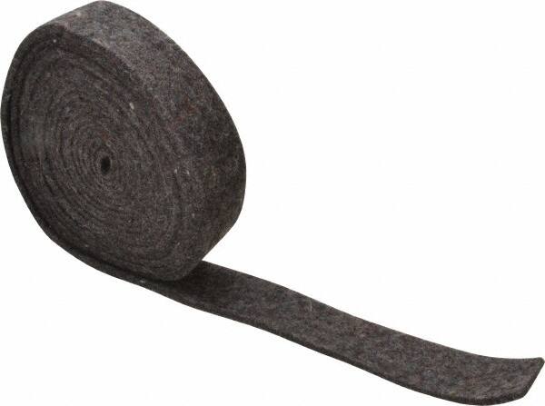 Made in USA - 1/8 Inch Thick x 1 Inch Wide x 10 Ft. Long, Felt Stripping - Gray, Plain Backing - Americas Tooling