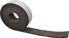 Made in USA - 1/4 Inch Thick x 2 Inch Wide x 10 Ft. Long, Felt Stripping - Gray, Adhesive Backing - Americas Tooling