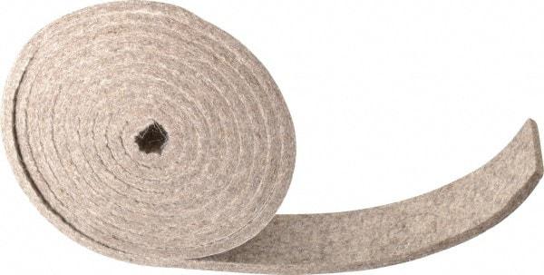 Made in USA - 1/4 Inch Thick x 2 Inch Wide x 10 Ft. Long, Felt Stripping - Gray, Adhesive Backing - Americas Tooling