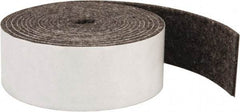 Made in USA - 1/8 Inch Thick x 1-1/2 Inch Wide x 10 Ft. Long, Felt Stripping - Gray, Adhesive Backing - Americas Tooling