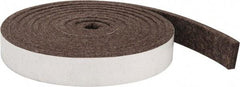 Made in USA - 1/4 Inch Thick x 1 Inch Wide x 10 Ft. Long, Felt Stripping - Gray, Adhesive Backing - Americas Tooling