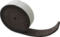 Made in USA - 1/4 Inch Thick x 2 Inch Wide x 10 Ft. Long, Felt Stripping - Gray, Adhesive Backing - Americas Tooling