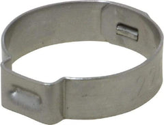 Oetiker - 19.8 to 22.6mm, 1-Ear Clamp - 7/8" Noml Size, 9mm Inner Width, 7mm Wide x 0.6mm Thick, Stainless Steel - Americas Tooling