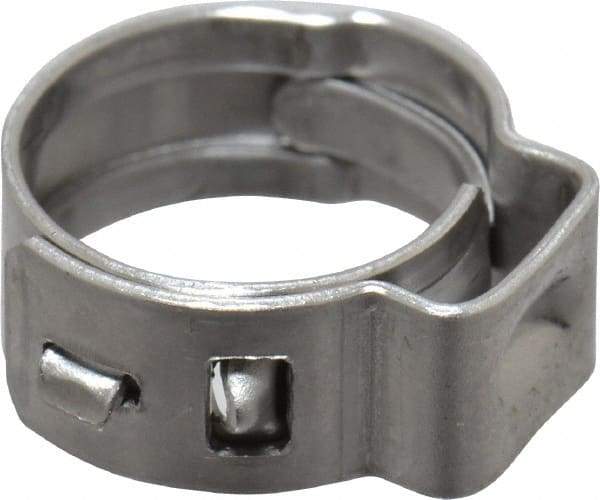 Oetiker - Stepless Ear Clamp - 3/8" Noml Size, 5.5mm Inner Width, 5mm Wide x 0.5mm Thick, Stainless Steel - Americas Tooling