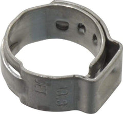 Oetiker - Stepless Ear Clamp - 1/2" Noml Size, 8mm Inner Width, 7mm Wide x 0.6mm Thick, Stainless Steel - Americas Tooling