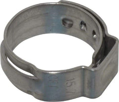 Oetiker - Stepless Ear Clamp - 5/8" Noml Size, 8mm Inner Width, 7mm Wide x 0.6mm Thick, Stainless Steel - Americas Tooling