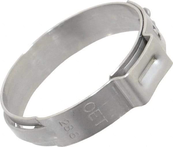 Oetiker - Stepless Ear Clamp - 1-1/8" Noml Size, 10mm Inner Width, 7mm Wide x 0.6mm Thick, Stainless Steel - Americas Tooling