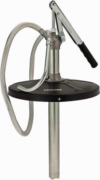 PRO-LUBE - Oil Lubrication 0.47 Strokes/oz Flow Aluminum Lever Hand Pump - For 25 to 50 Lb & 5 Gal Container, Use with Heavy Oil & Transmission Differentials, Do Not Use with Corrosive Media & Water-Based Media - Americas Tooling