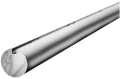 Made in USA - 1-1/2" Diam, 5' Long, 1045 Steel Keyed Round Linear Shafting - 3/8" Key - Americas Tooling