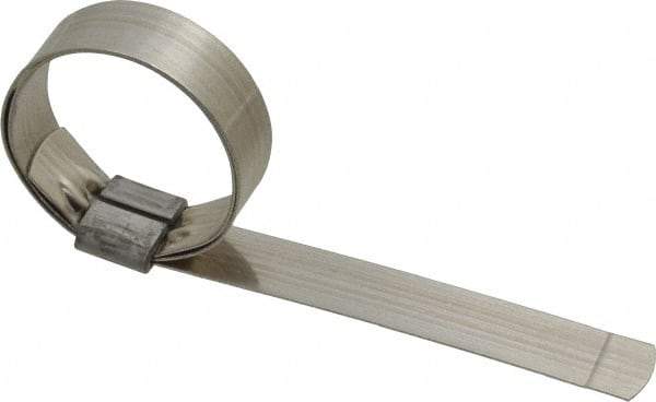 IDEAL TRIDON - 1-1/2" ID, Grade 201, Stainless Steel Preformed J-Type Clamp - 5/8" Wide x 0.03" Thick - Americas Tooling