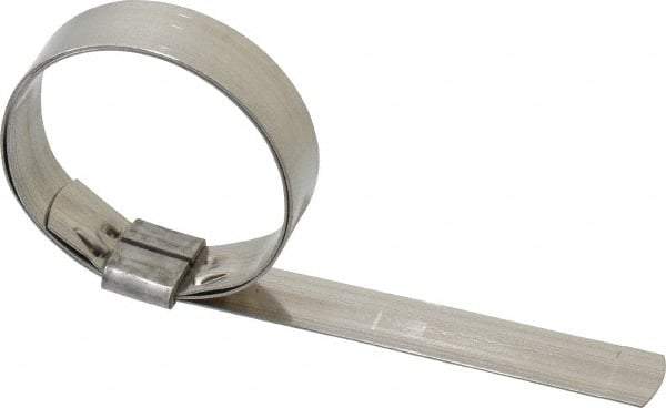 IDEAL TRIDON - 2" ID, Grade 201, Stainless Steel Preformed J-Type Clamp - 5/8" Wide x 0.03" Thick - Americas Tooling