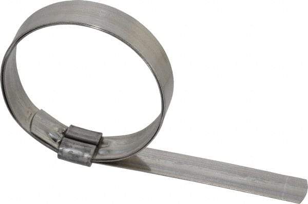 IDEAL TRIDON - 2-1/2" ID, Grade 201, Stainless Steel Preformed J-Type Clamp - 5/8" Wide x 0.03" Thick - Americas Tooling