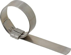 Made in USA - 2" ID, Grade 201, Stainless Steel Preformed J-Type Clamp - 3/4" Wide x 0.03" Thick - Americas Tooling