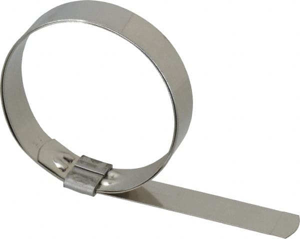 IDEAL TRIDON - 3" ID, Grade 201, Stainless Steel Preformed J-Type Clamp - 3/4" Wide x 0.03" Thick - Americas Tooling